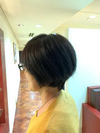 ショート カラー Ceaven 溝の口【セヴン】所属・ツヤツヤ縮毛矯正 men'sカット小山のヘアスタイル