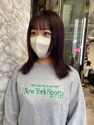 セミロング カラー 地毛風艶カラー🌿 喜多夏海のヘアスタイル