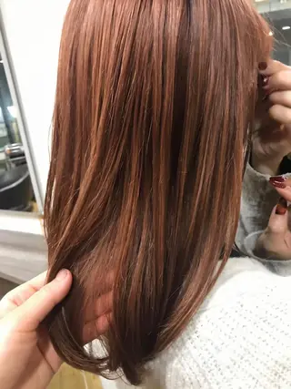ミディアム カラー ナガミネアリサ/ 学芸大学/海外ヘアのヘアスタイル