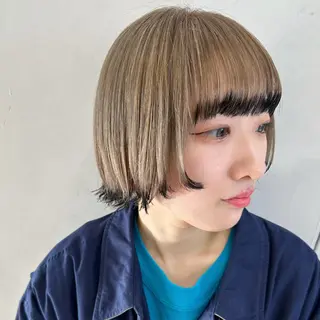 ショート カラー デザインカラー/パー マ🦖外岡咲希🦖のヘアスタイル
