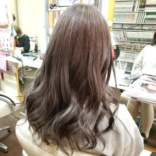 セミロング カラー 植田 /エクステ /ブリーチ/髪質改善のヘアスタイル