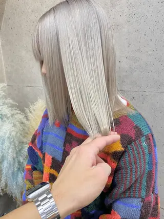 ミディアム カラー Be:arc【ビアーク】所属・⭕️ダメージレス特化 髪質改善🥇丸山憲人のヘアスタイル