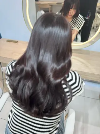 ロング 韓国レイヤー/ 顔まわり/西野和裕のヘアスタイル