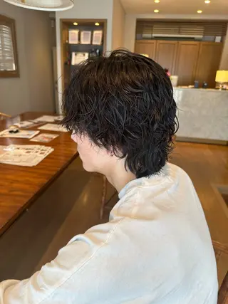 ショート パーマ 韓国風ﾊﾟｰﾏ❁﻿ fu-ka❁艶ｶﾗｰのヘアスタイル