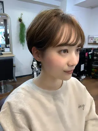 ショート 縮毛矯正/ショート/ レイヤー/畑中正敏のヘアスタイル
