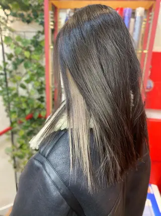 ミディアム ゆぴ☾‪/推しカラー /ハイトーンのヘアスタイル