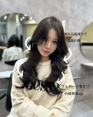 ロング カラー 宮本 優のヘアスタイル
