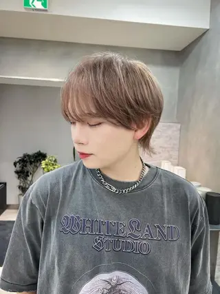 ショート メンズ ハイトーンカラー/ さらさのヘアスタイル