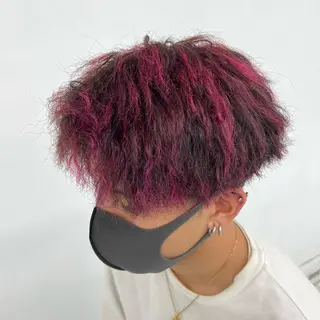 ショート カラー パーマ 豊崎 佑輔のヘアスタイル