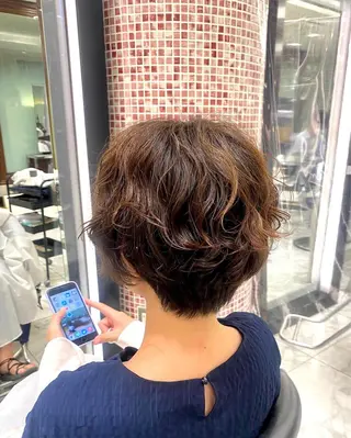 ショート パーマ ❤️パーマ美容師✂︎ 井口美緒のヘアスタイル