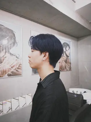 メンズ 透明感カラー✨️山内 七鐘のヘアスタイル