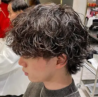 パーマ メンズ ハイトーン/パーマ/ メンズ / 櫻本🌐のヘアスタイル