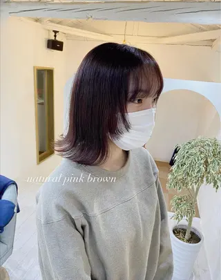 ミディアム カラー flen所属・𖤣𖥧𖥣𖥧田中 姫乃𖤣𖥧𖥣𖡡のヘアスタイル