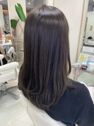 セミロング カラー 菊地 美憂のヘアスタイル