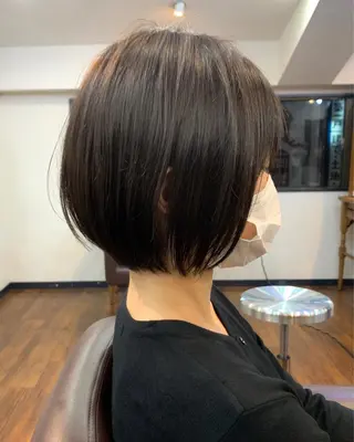 ショート カラー 縮毛矯正/ショート/ レイヤー/畑中正敏のヘアスタイル