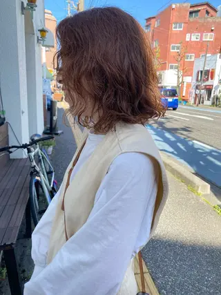 ショート パーマ 小日向 沙織のヘアスタイル