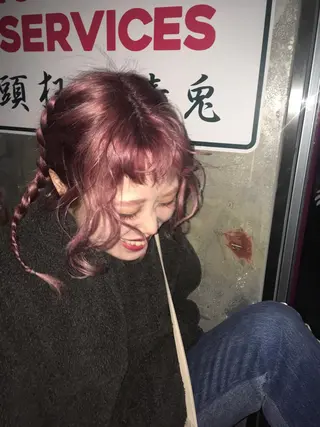 カラー ヘアアレンジ ピンクベージュ/新潟 万代/高橋桃葉🍑のヘアスタイル