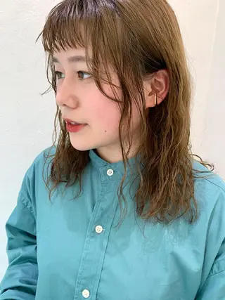 ミディアム カラー パーマ 🌼sunc HINAMI🌼のヘアスタイル