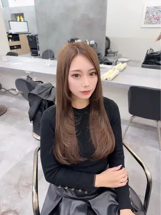 ロング カラー 🦋韓国ヘア💙 RUNAのヘアスタイル