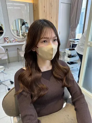セミロング 顔周り/透明感カラー /韓国ヘア/TAKUのヘアスタイル