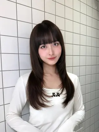 セミロング RIN🩶レイヤー /ハッシュカットのヘアスタイル