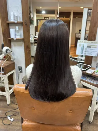 ロング カラー 徳 永のヘアスタイル