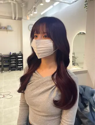 ロング カラー 大村 真咲のヘアスタイル