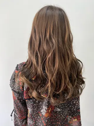 ロング カラー ボブ、縮毛矯正👑 心斎橋/高城涼也のヘアスタイル