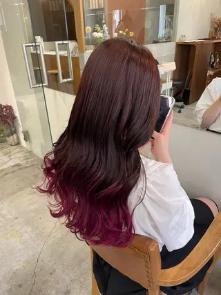 ロング カラー 山下 悠月のヘアスタイル