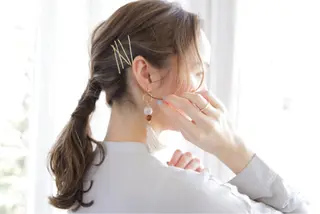 セミロング ヘアアレンジ 🦖鶴岡香純🦖 育休中のヘアスタイル