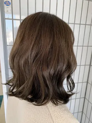 ミディアム カラー ハットリ /北習志野のヘアスタイル