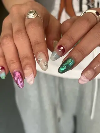 ネイル Hata nail 🎀個性派ニュアンスのネイルデザイン