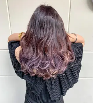 セミロング 淡色ふんわりhair 新宿satomiのヘアスタイル