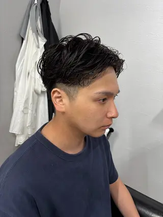 ショート パーマ メンズ Men's hair Libre Sunny所属・高橋 怜玖／仙台／八乙女のヘアスタイル