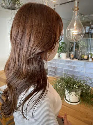 ロング maho🤍透明感 カラー/顔周りcutのヘアスタイル