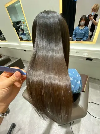 ロング ムトウセイマ/艶髪 /艶ケアWブリーチのヘアスタイル