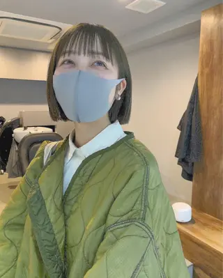 ショート カラー ボブパーマコテ巻き風 パーマNo1深江秀平のヘアスタイル