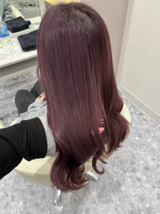 ロング カラー ヘアアレンジ 河西 楓のヘアスタイル