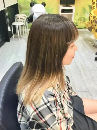 ミディアム レイヤー／パーマ 西山賢志のヘアスタイル