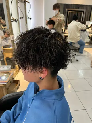 カラー パーマ メンズ パーマ特化美容師 茂木広幸のヘアスタイル