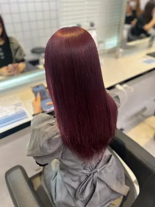 セミロング カラー ヘアアレンジ 💕上野美容師☁ ブリーチ💖サワのヘアスタイル