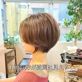 ショート 木下英治/ウルフ /レイヤー/銀座のヘアスタイル