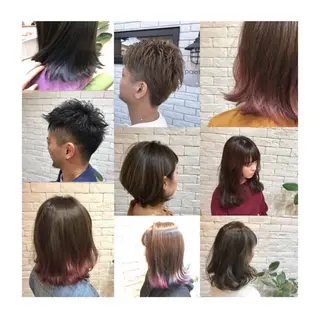 セミロング カラー AI KIのヘアスタイル