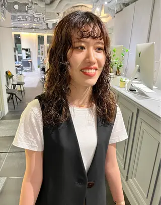 ロング パーマ ショート/パーマ/ カラー/FUKOのヘアスタイル