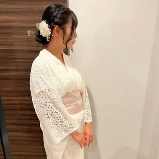 セミロング ヘアアレンジ KANA カナのマツエク・マツパデザイン