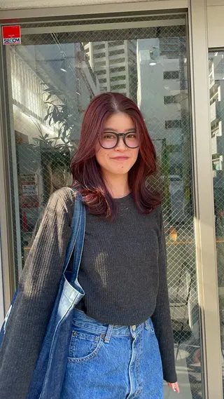 ミディアム カラー 🍐透明感カラー🍐 レイヤーカットのヘアスタイル