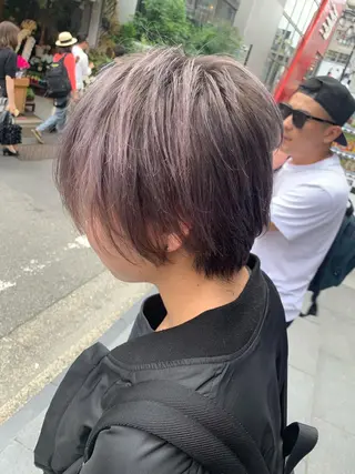 ショート カラー ピンクベージュ/新潟 万代/高橋桃葉🍑のヘアスタイル