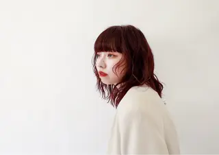 ミディアム 中村未夢🤍ブリーチ なしダブルカラー🤍のヘアスタイル