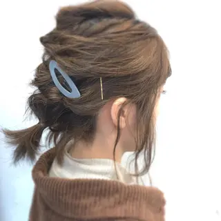 ミディアム ヘアアレンジ GLROW haruhiのヘアスタイル