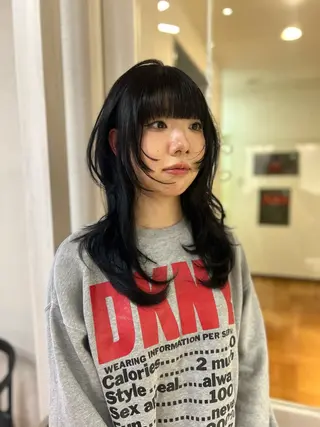 セミロング CIEL 難波店所属・🎀透明感/レイヤ ー/Kotona🎀のヘアスタイル